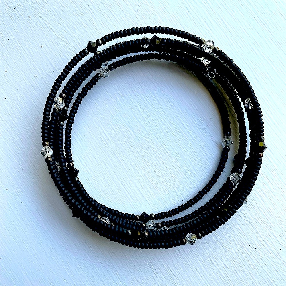 Silpada Sterling, Spinel & Austrian Crystal Wrap Bracelet.